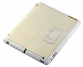 Кожаный чехол для iPad 3 и iPad 4 iHug Croco Case, цвет white