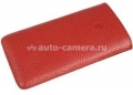 Кожаный чехол для Sony Xperia P BeyzaCases Retro Super Slim Strap, цвет flo red (BZ22182)