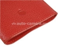 Кожаный чехол для Sony Xperia P BeyzaCases Retro Super Slim Strap, цвет flo red (BZ22182)
