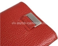 Кожаный чехол для Sony Xperia P BeyzaCases Retro Super Slim Strap, цвет flo red (BZ22182)