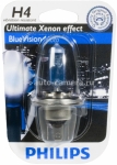 Лампа Philips Н4 12v 60\55w BlueVision Moto  блистер 1 шт.