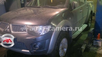 Силовые пороги RusArmorGroup на Mitsubishi L200 2006-